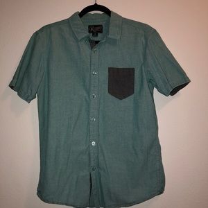 Men’s Teal Button T-Shirt